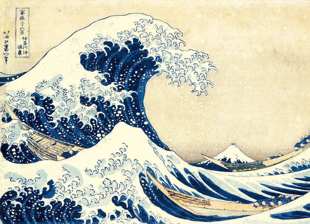 Clementoni 39378 Hokusai - Marele val - Puzzle 1000 piese, Colecție muzeu, Joc de îndemânare pentru întreaga familie, Joc de întindere colorat, Puzzle pentru adulți de la 14 ani Puzzle Naty Shop