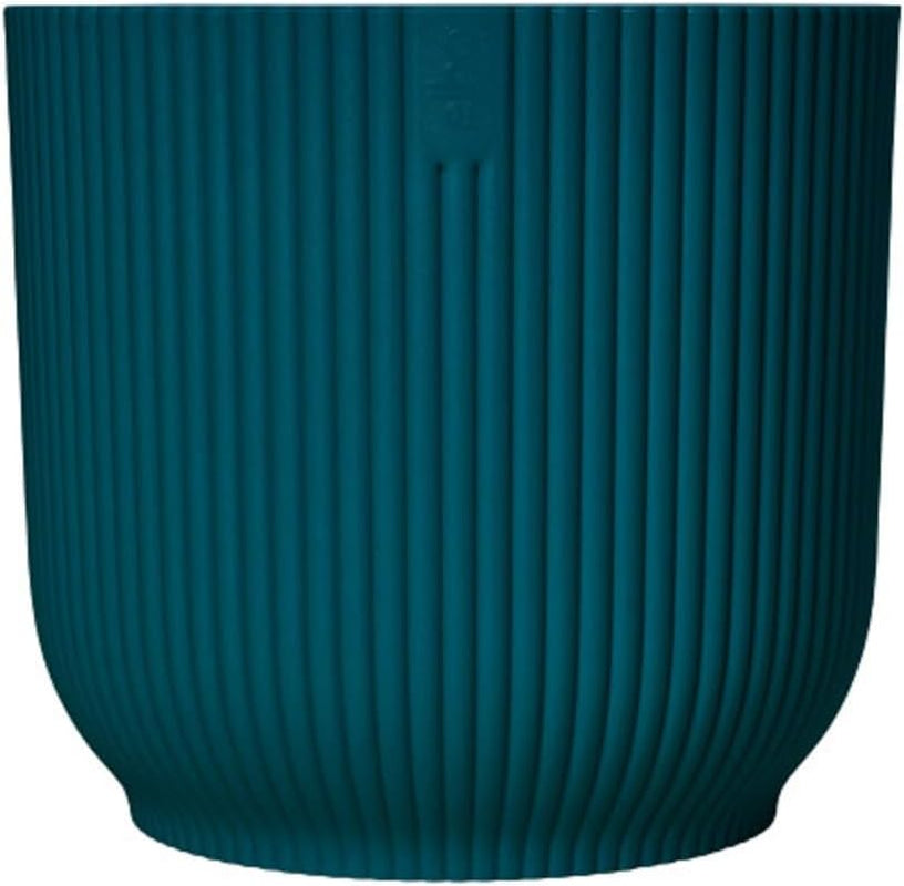 Elho Vibes Fold Rund 14 Pflanzentopf - Blumentopf Für Innen - 100% Recyceltes Plastik - Ø 14.1 X H 12.9 Cm - Grün/Sorbet Green
