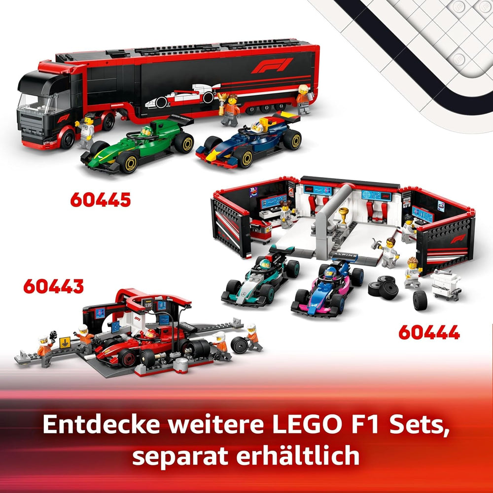 LEGO City F1 Rennfahrer mit McLaren Rennauto - Spielzeug Formel 1 Modell mit Rennwagen und Minifigur - Kleines Geschenk für Jungen und Mädchen ab 6 Jahren oder Motorsport Fans 60442