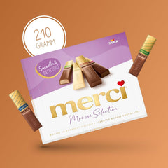 merci Finest Selection Mousse au Chocolat Variety – 1 x 210 g – Specialități Exquisite Mousse de ciocolată – Praline umplute și neumplute