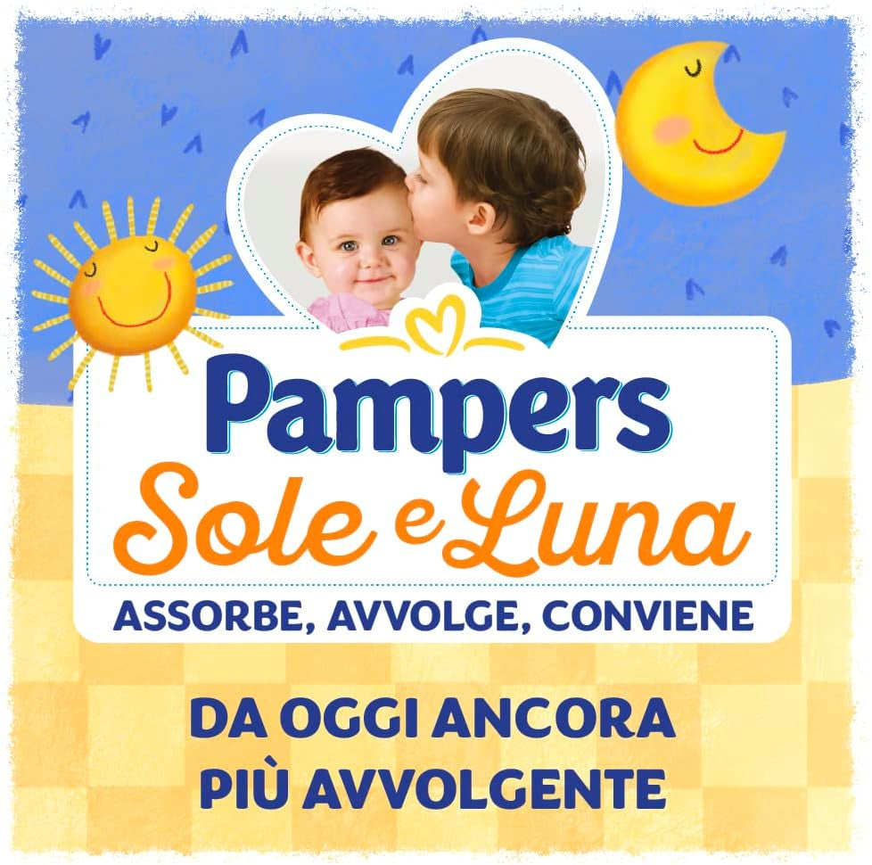 Scutece Pampers Sun and Moon, Unisex, Junior, Mărimea 5 (11-25 kg), 120 de scutece