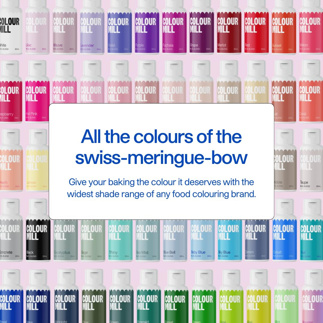 Colorant alimentar pe bază de ulei Colour Mill Blend Violet - Colorant alimentar pentru ciocolată, fondant, brioșe, prăjituri, copt, macaroane - Colorant alimentar pentru decorarea torturilor - 20 ml