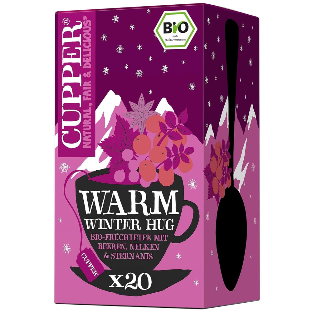 Cupper Ceai de fructe organic „Winter Strudel”, 20 pliculețe de ceai nealbite, ecologic, comerț echitabil