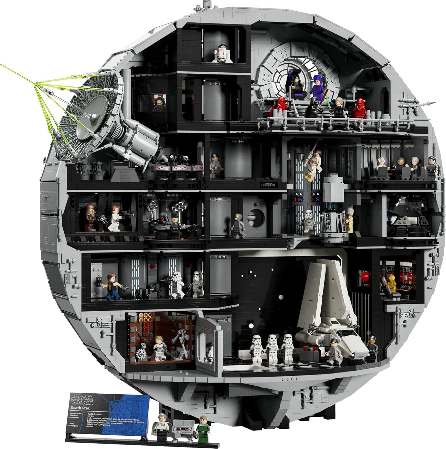 LEGO Star Wars Todesstern - Bauset für Erwachsene - Interaktives UCS-Ausstellungsmodell mit 36 Minifiguren inkl. Luke Skywalker, Han Solo & Darth Vader - Geschenk für Männer, Frauen und Fans - 75419