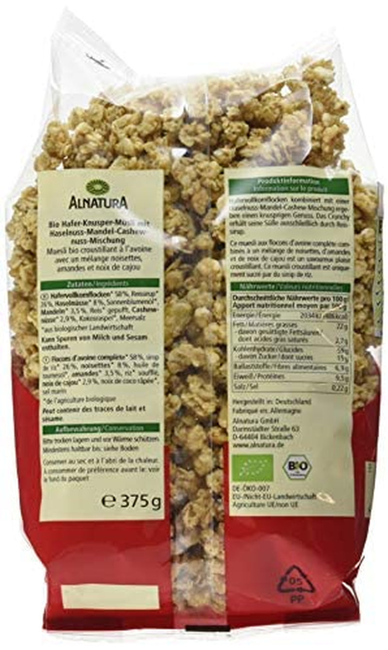 Nuss Crunchy, 375 G Cereale Naty Shop