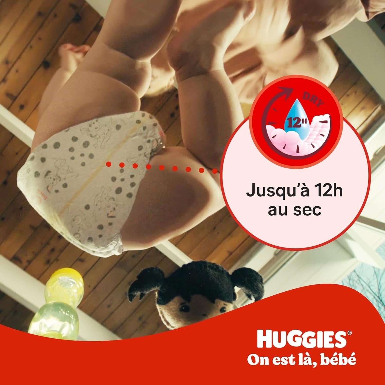 Scutece Huggies pentru bebeluși Little Movers, design Disney, mărimea 6, 102 buc (3 x 34), cutie lunară