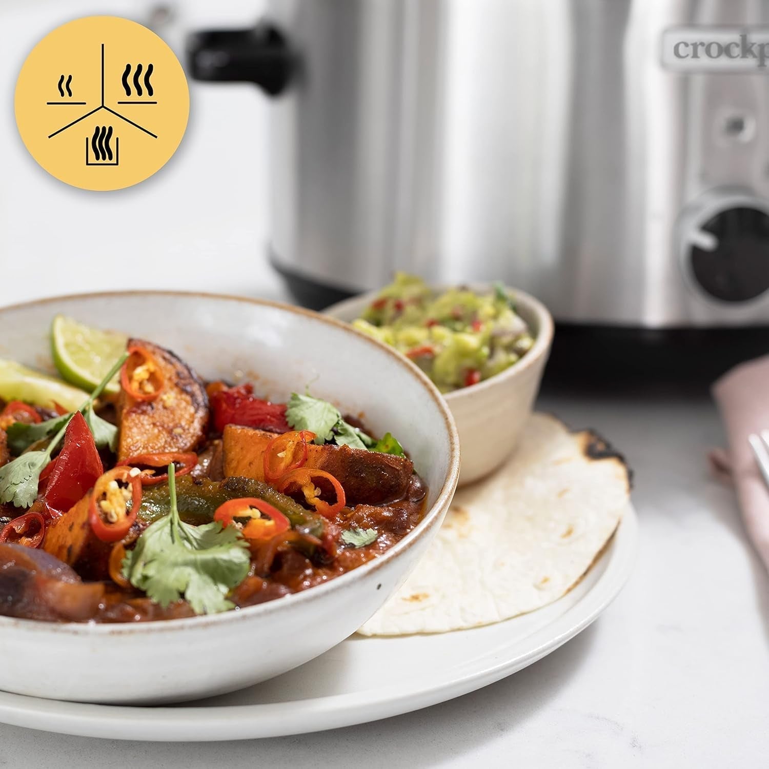 Slow cooker Crockpot,| 3.5 litri (3-4 persoane), recipient pentru rumenirea cărnii și a legumelor, oțel inoxidabil Slow Cooker Naty Shop