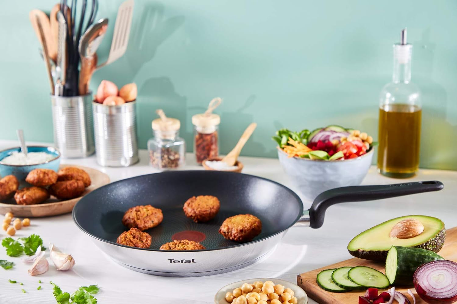 Tefal Tigaie principală 20 cm, oțel inoxidabil Cu strat antiaderent Oale si Tigai Naty Shop