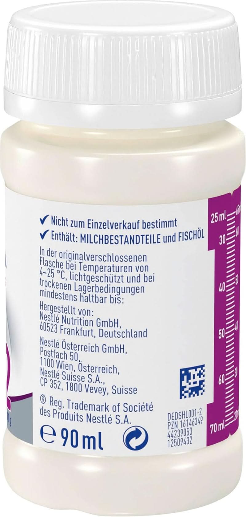Hrana pentru bebelusi prematuri BEBA Nivel 2, Hrana speciala pentru bebelusi prematuri si nou-nascuti cu greutate mica, gata de baut, pachet de 32 (32 x 90 ml) Naty Shop