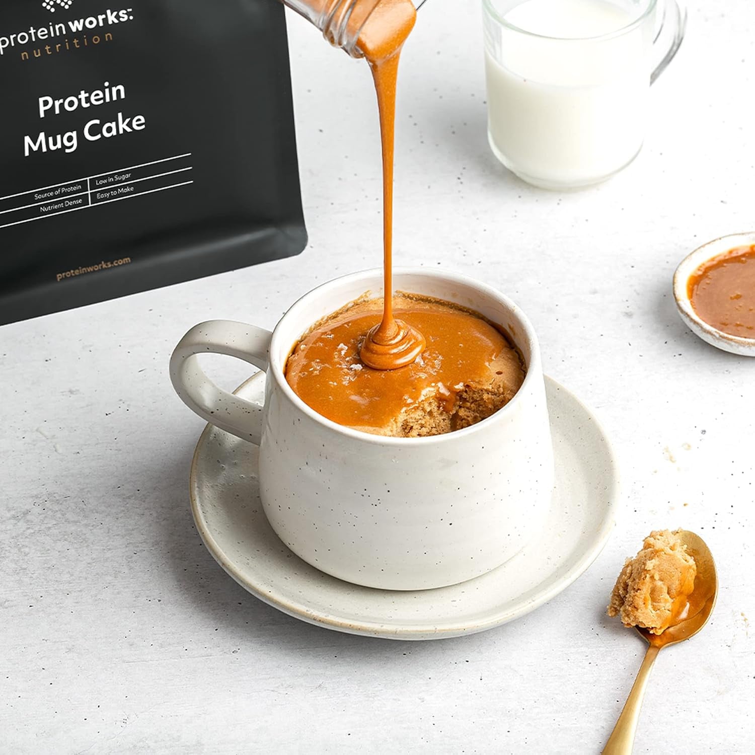 Protein Works Protein Tassenkuchen | Schokocreme | Dieser Köstliche Nachtisch Ist Sehr Protein- Und Ballaststoffreich| 500G Amestec pentru copt si gatit Naty Shop