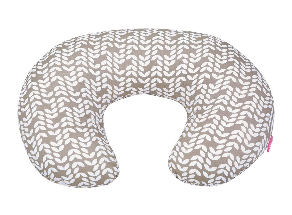 Pernă de alăptare ergonomică, Oeko-Tex Standard 100, bej Accesorii Hrana si Alaptare Bebe Naty Shop Frunză bej Classic