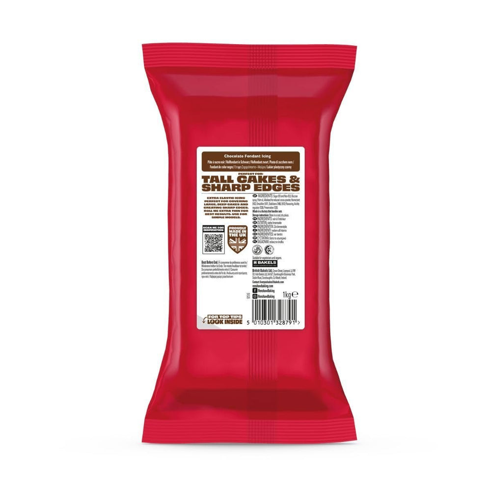 Extra Fondant Chocolate Brown 1kg - Fondant extra elastic cu aromă de vanilie, perfect pentru acoperirea prăjiturilor - Chocolate brown - 1 kg Pasta de zahar Naty Shop