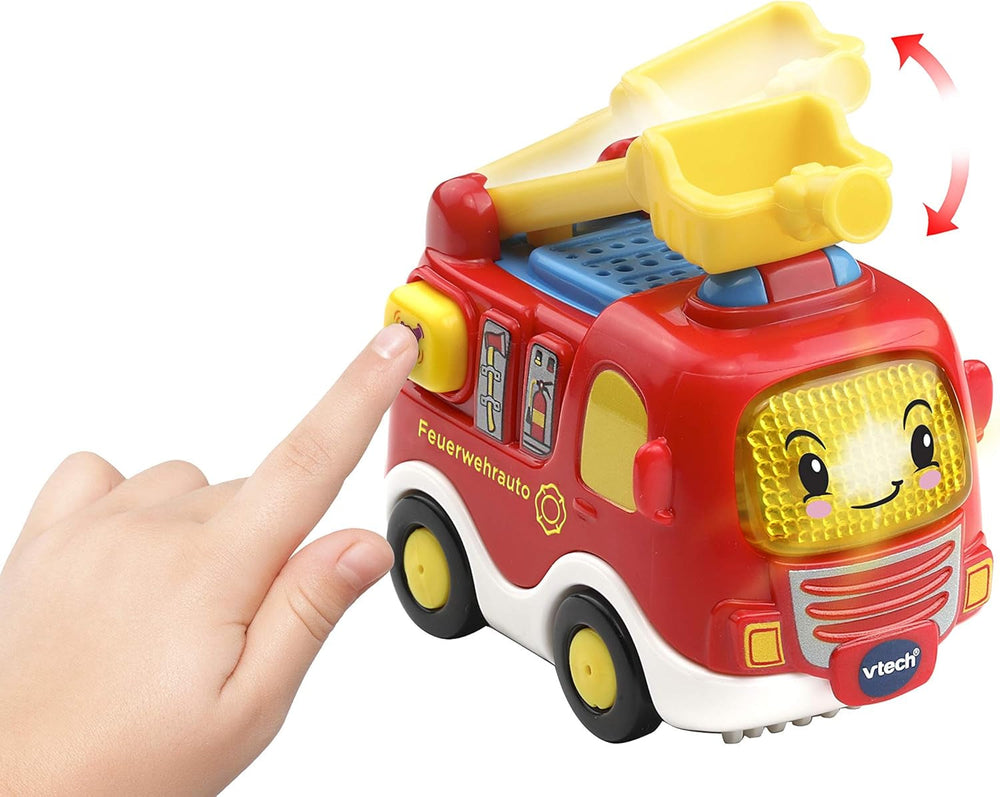 Vtech TUT TUT Baby Flitzer - Garaj de parcare, colorat, 66.6 x 75.3 x 45.1 cm & TUT TUT Baby Flitzer - Mașină de pompieri - mașină de jucărie cu muzică, buton luminos, propoziții și sunete interesante Jucarii Bebe Naty Shop