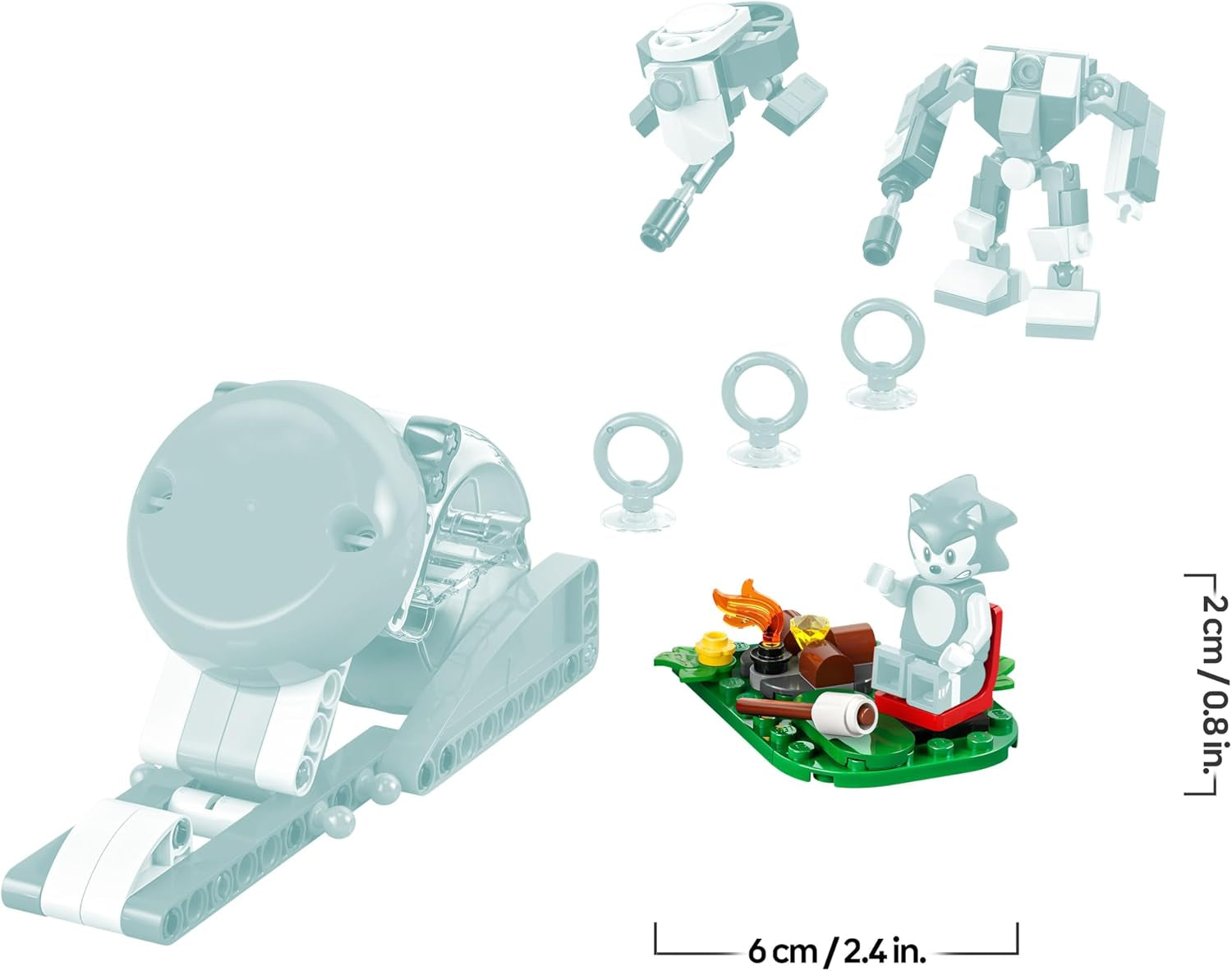 LEGO Sonic the Hedgehog: Sonic’s Campfire Clash Set, Collectible Building Toy with 4 Characters, Gold Rings and a Chaos Emerald, Gifts for Gamers, Boys & Girls Aged 7 Plus 77001