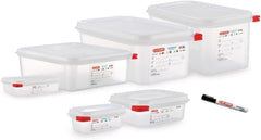 03350 PP Recipient pentru alimente GN cu capac, 1,1 l, 65 mm (4 bucăți) Cutii depozitare alimente Naty Shop