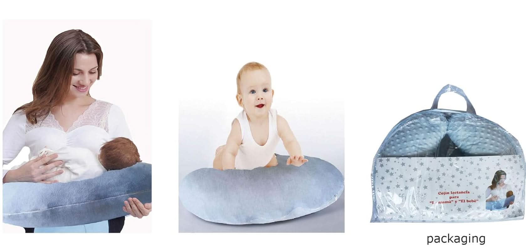 Pernă de alăptare, capac și umplutură, 50 X 60 cm Accesorii Hrana si Alaptare Bebe Naty Shop