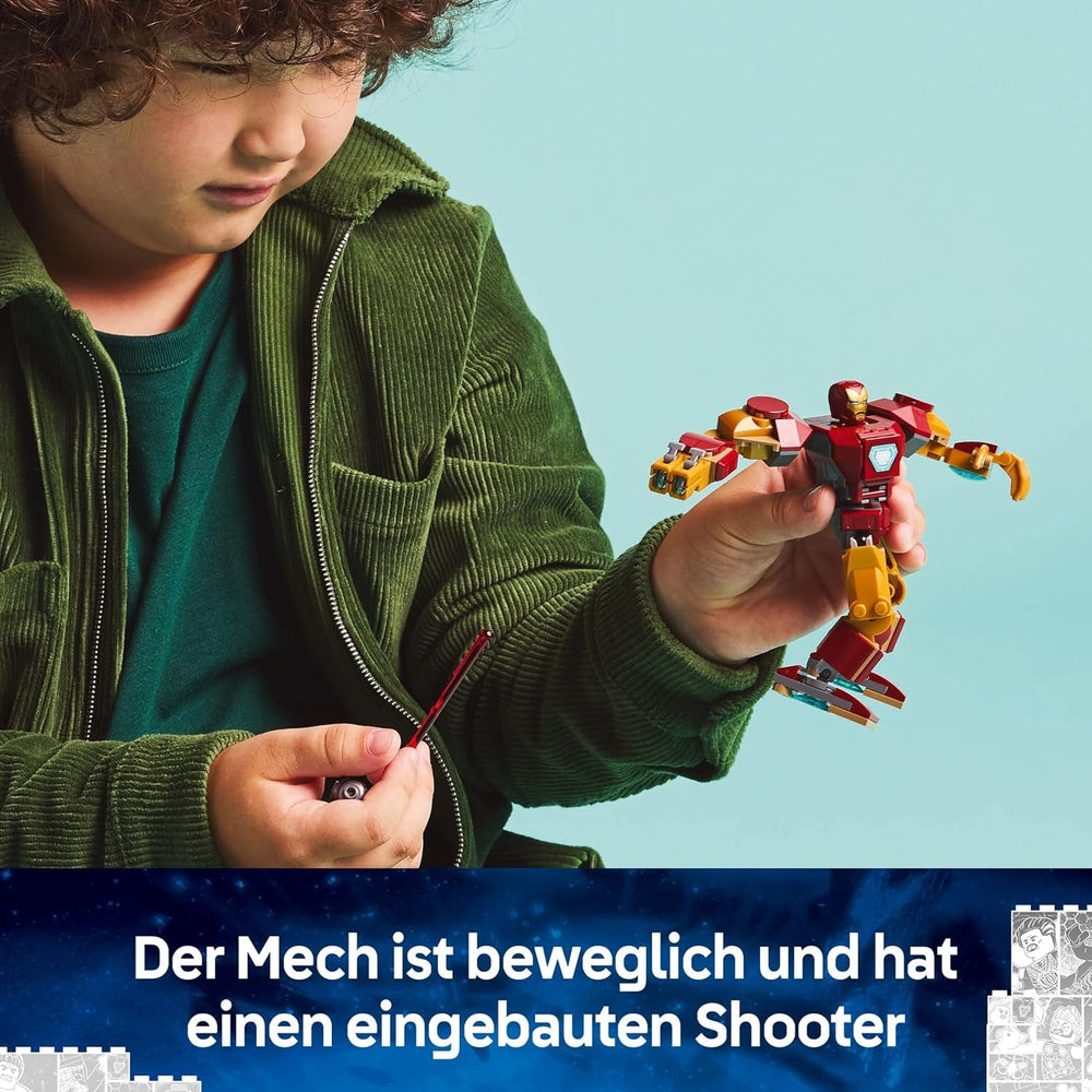 LEGO | Marvel Iron Man Mech vs. Ultron - Superhelden Spielzeug mit 2 Minifiguren - Actionfigur mit beweglichen Armen, Beinen & Fingern - Geschenk für Jungen und Mädchen ab 6 Jahren 76307
