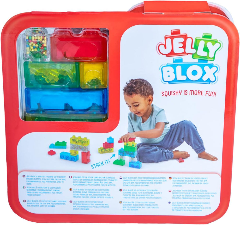 Jelly Blox - Creative Kit, Bauspielzeug ab 2 Jahren, mit 20 Sensorische Bausteine, Konstruktion Spielzeug für Kinder