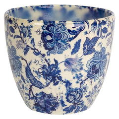 Ghiveci Ivyline Monza în stil vintage, albastru, diametru 13 cm, mărime universală