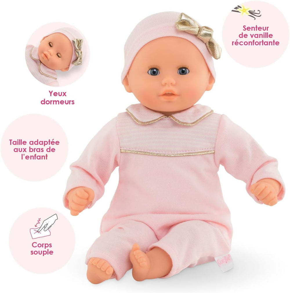 Corolle 9000100270 - Mon Premier Poupon Calin Manon, păpușă franceză cu talisman și parfum de vanilie