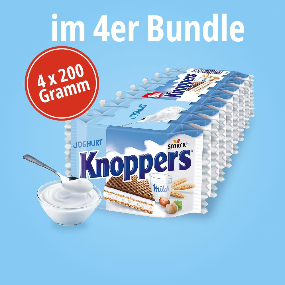 Iaurt – 4 x 200 g – Felii de napolitană umplute cu iaurt și cremă de nuga, alune de pădure și cacao