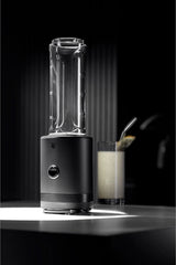 WMF Küchenminis Smoothie-To-Go, Mini Standmixer Mit Zwei Mix-/Trinkbehältern 0,6L, Mixer Hochleistungsmixer 300 W, Edelstahl Matt, Schwarz Bucatarie Naty Shop