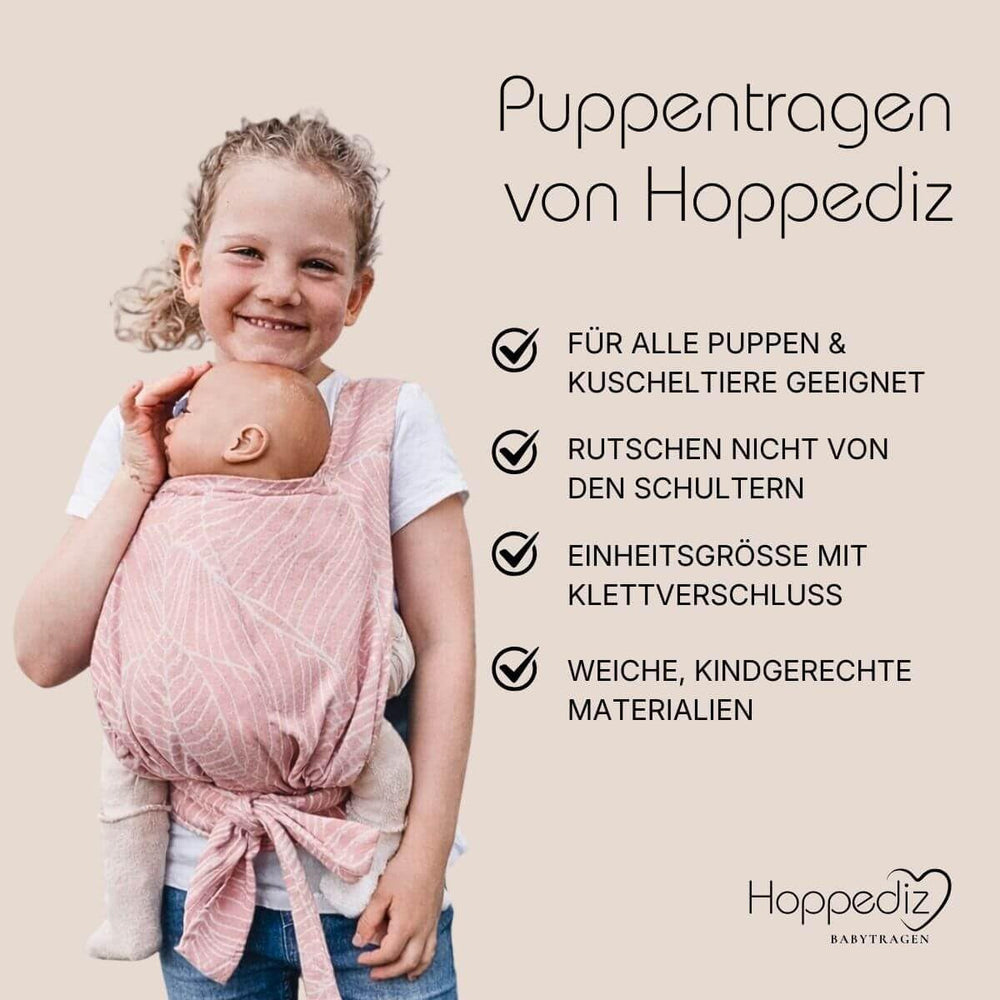 Puppentrage Kinder-Spielzeug für Puppen und Kuscheltiere, Design Malmö aqua
