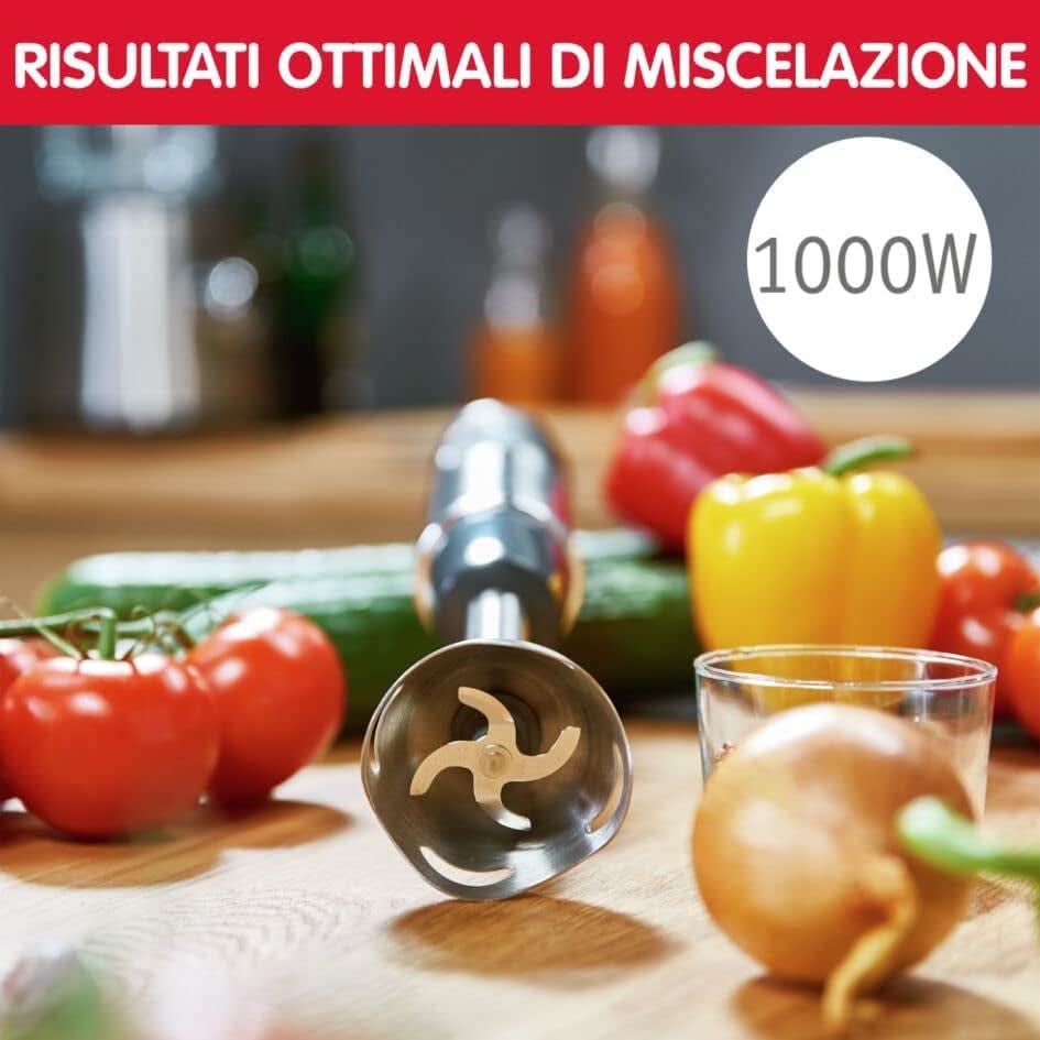 DD6558 DD655810 Quickchef 3-In-1 Tauchmixer, Powelix-Technologie, 3 Zubehörteile, Edelstahl, Stahl/Schwarz Bucatarie Naty Shop