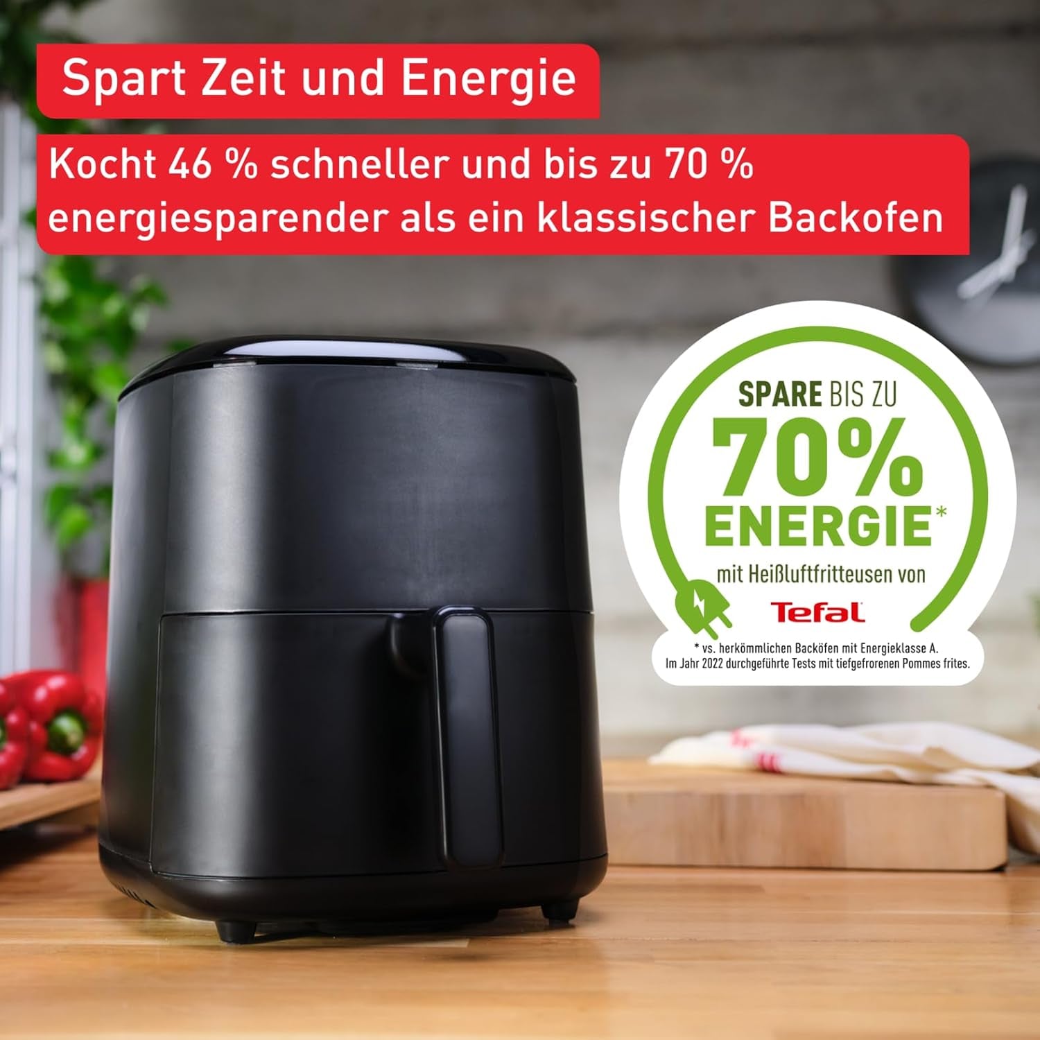Tefal Easy Fry Max EY2458, 5 litri, Hot Air Fryer, 10 programe automate de gătit, ecran tactil digital Electrocasnice Naty Shop