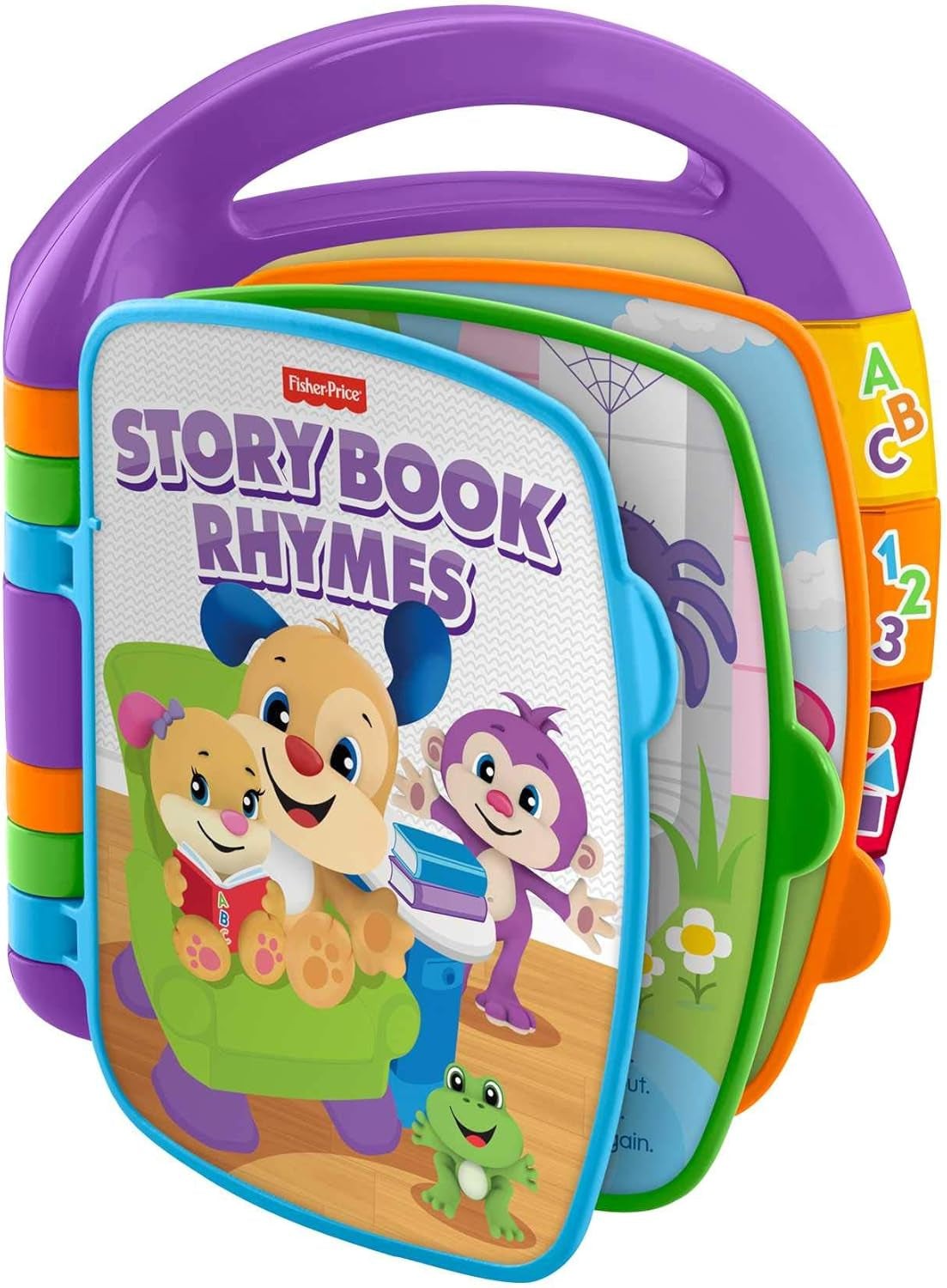 Fisher-Price distracție de învățare, carte de cântece, carte de muzică pentru copii, jucărie muzicală pentru copii, carte electronică pentru copii, de la 6 luni, versiune germană, CDH40 Jucarii Bebe Naty Shop Italiană