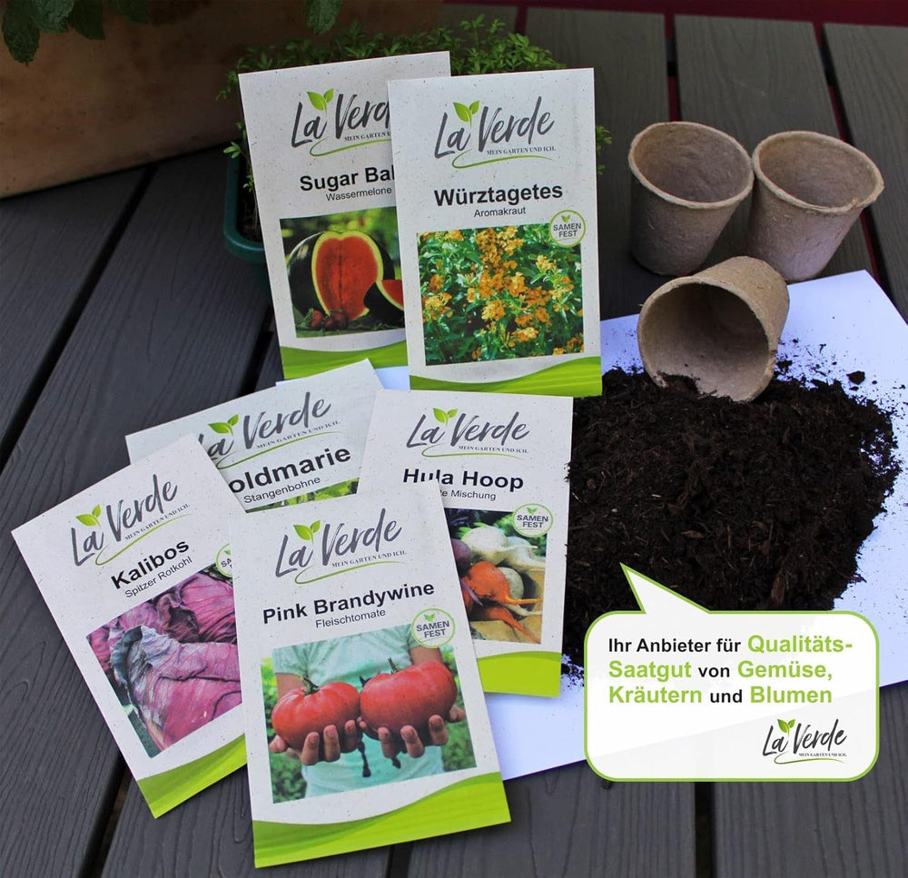 La Verde GRĂDINA MEA ȘI EU. Tagetes Bonita Mix semințe de flori pentru aprox. 100 de plante, gălbenele cu înflorire lungă, flori duble, semințe non-OMG