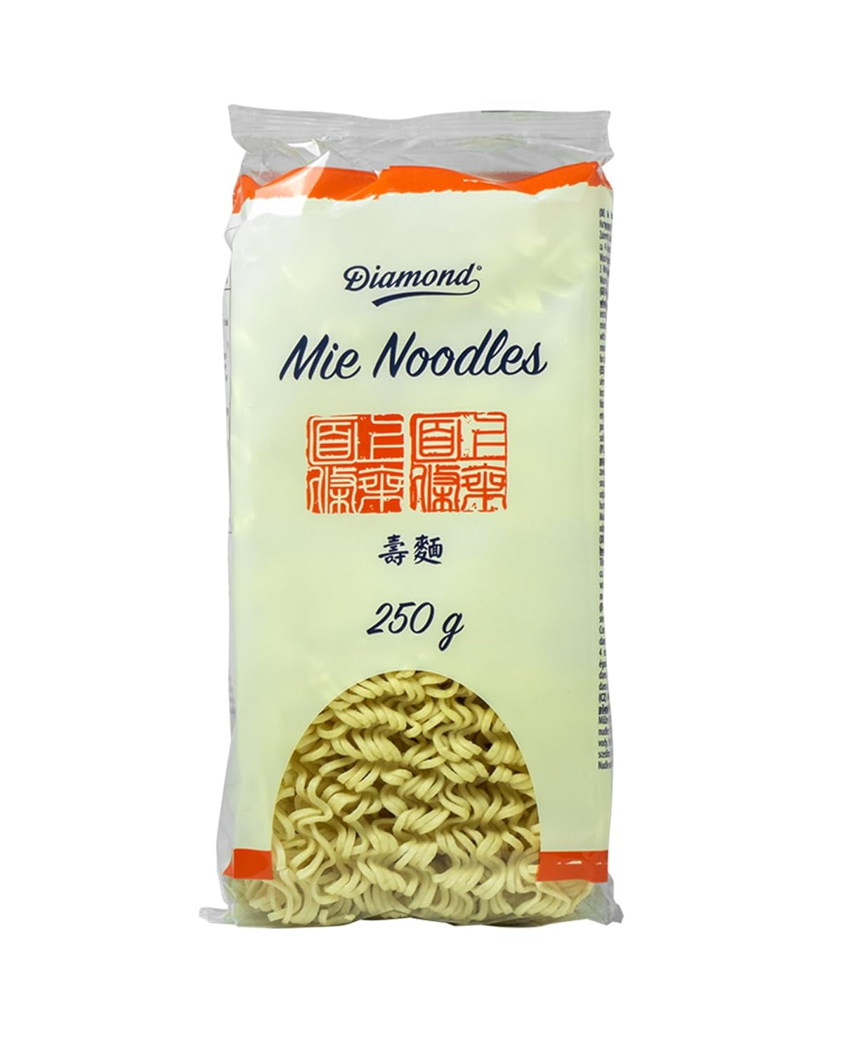 Tăiței Mie DIAMOND, tăiței din grâu fără ou, preparați rapid și ușor, vegetarieni - 8 x 250 g