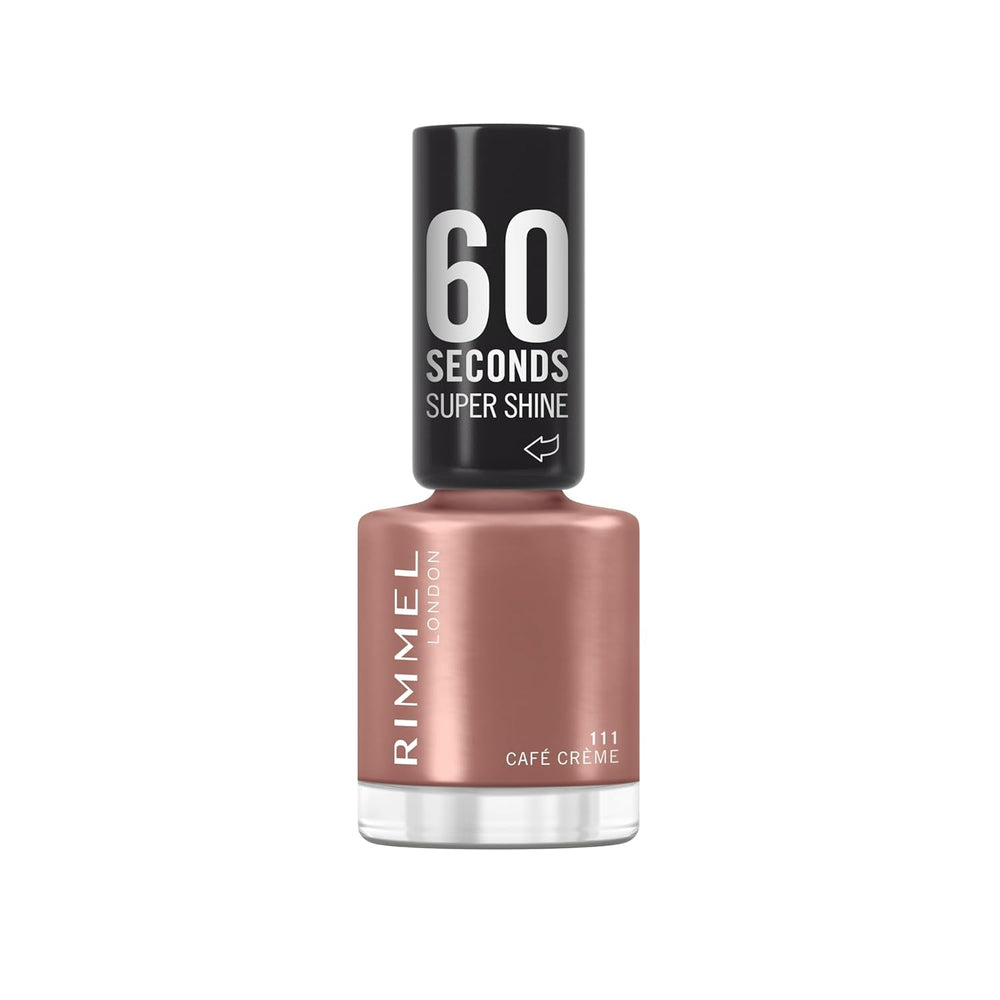 Oja Rimmel 60 Seconds Super Shine, uscare rapidă, culori vibrante, durabilă, 8 ml, 112 Almost Apricot