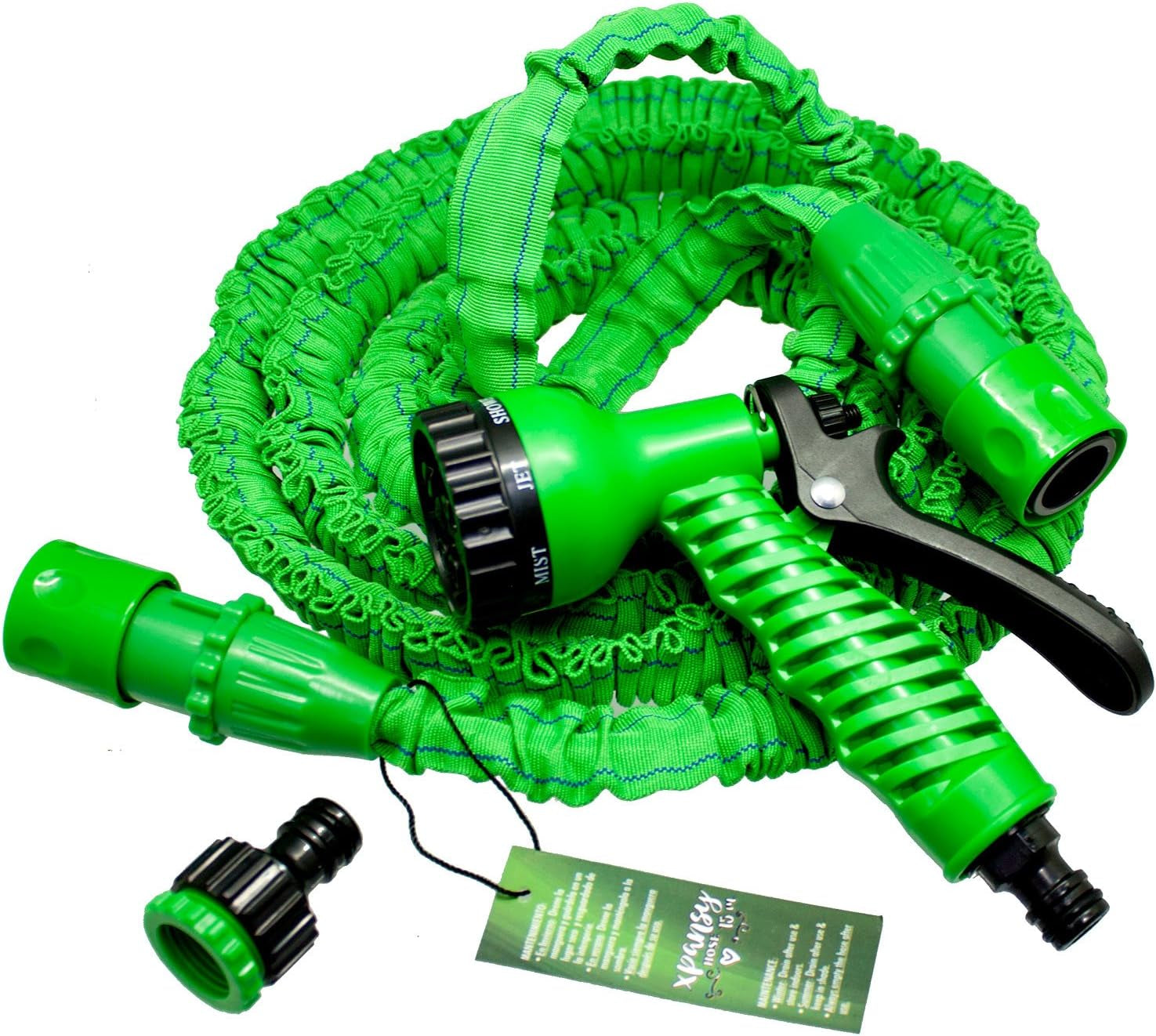 C2607A Hose Basic – Furtun extensibil cu presiune a apei, verde, 7,5 metri