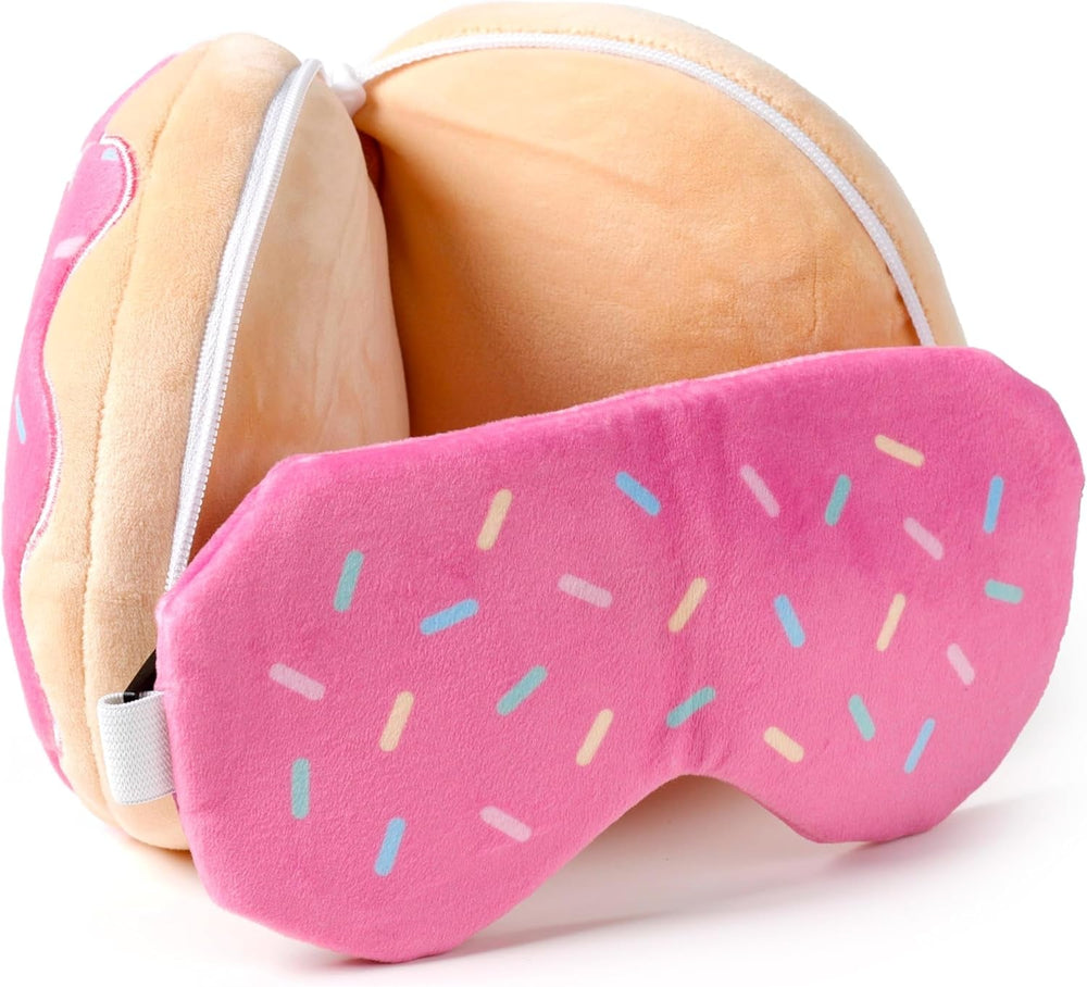 Pernă de călătorie Puckator cu mască Relaxeazzz - Donut Perne calatorie Naty Shop