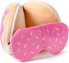 Pernă de călătorie Puckator cu mască Relaxeazzz - Donut Perne calatorie Naty Shop