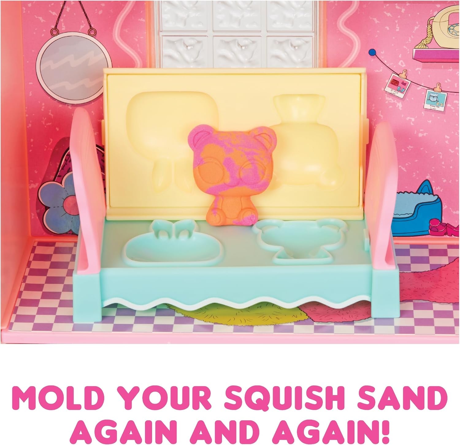 LOL Surprise! Casă Magică cu Nisip Squish și Păpușă Colecționabilă Diva - Set de Joacă cu Păpușă Colecționabilă, Nisip Squish, Surprize și Accesorii - Ideal pentru Fete cu Vârsta de 4 Ani și Peste
