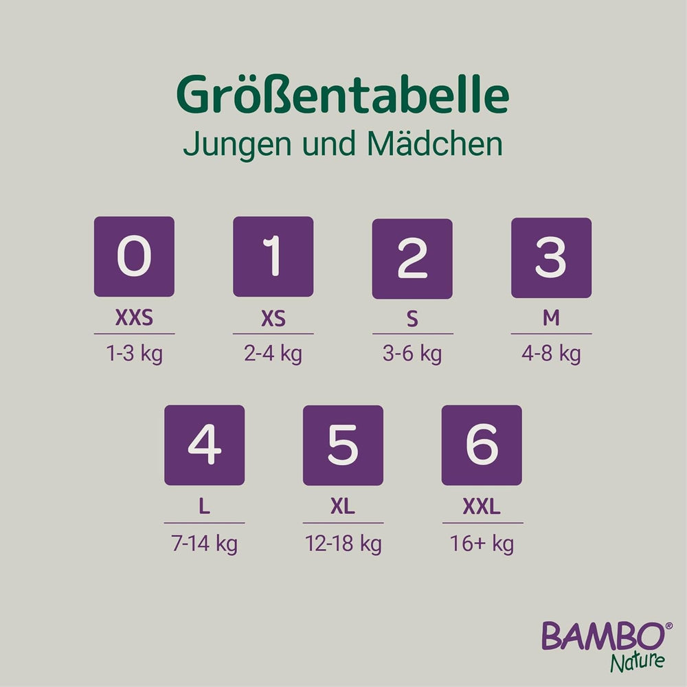 Scutece ecologice Bambo Nature Premium, mărimea 6, 1,63 kg