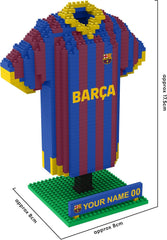 FOCO Offizielles Lizenzprodukt FC Barcelona Personalisiert BRXLZ Schreibtisch Hemd 3D Bricks Building Konstruktionsspielzeug