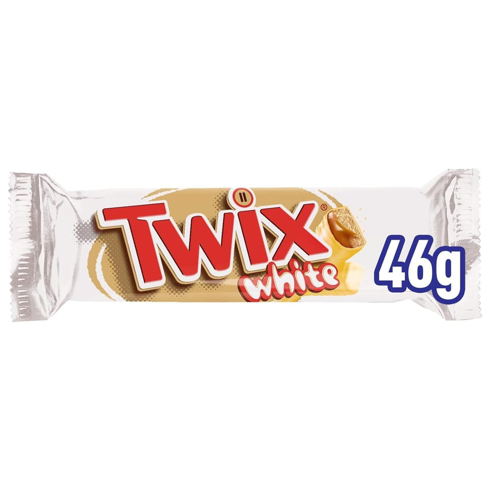 Batoane de ciocolată albă Twix | Caramel, Biscuite, Ciocolată albă | Pachet multiplu de ciocolată | 5 batoane (5 x 46 g) (Pachet de 5)