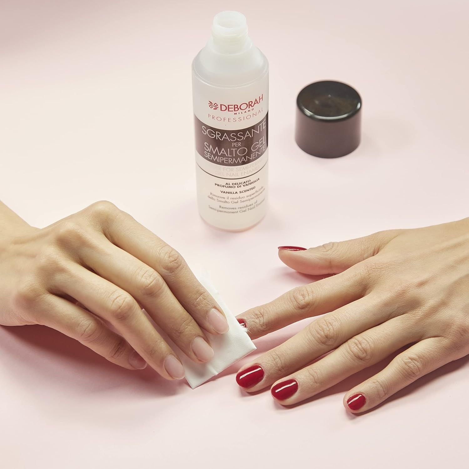 Milano Professional Nagellack, halbpermanent, Nr. 32 Rose Crepe, Plumping-Effekt, langanhaltend, verleiht intensive und glänzende Nägel, 4,5 ml