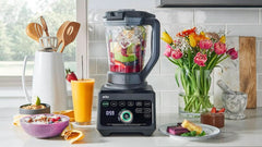 Braun Hochleistungsmixer Powerblend 9 JB9040 – Standmixer Mit Glas-Mixkrug, 18 Mixprogramme, 10 Geschwindigkeiten + Pulsfunktion, Heiße Suppen Funktion, Reinigungsprogramm, Stampfer, 1600 W, Schwarz Bucatarie Naty Shop