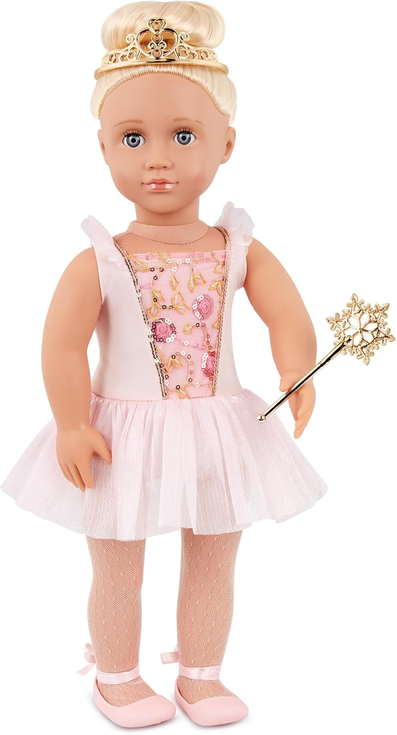 Our Generation - Lalia - 46 cm-Zuckerfee Puppe - Lebensechte Blaue Augen & langes Blondes Haar - Pinkes Ballettkleid, Tiara & Zauberstab Zubehör - Spielzeug für Kinder ab 3 Jahren