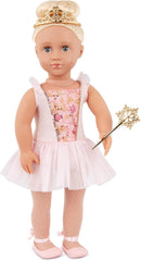 Our Generation - Lalia - 46 cm-Zuckerfee Puppe - Lebensechte Blaue Augen & langes Blondes Haar - Pinkes Ballettkleid, Tiara & Zauberstab Zubehör - Spielzeug für Kinder ab 3 Jahren