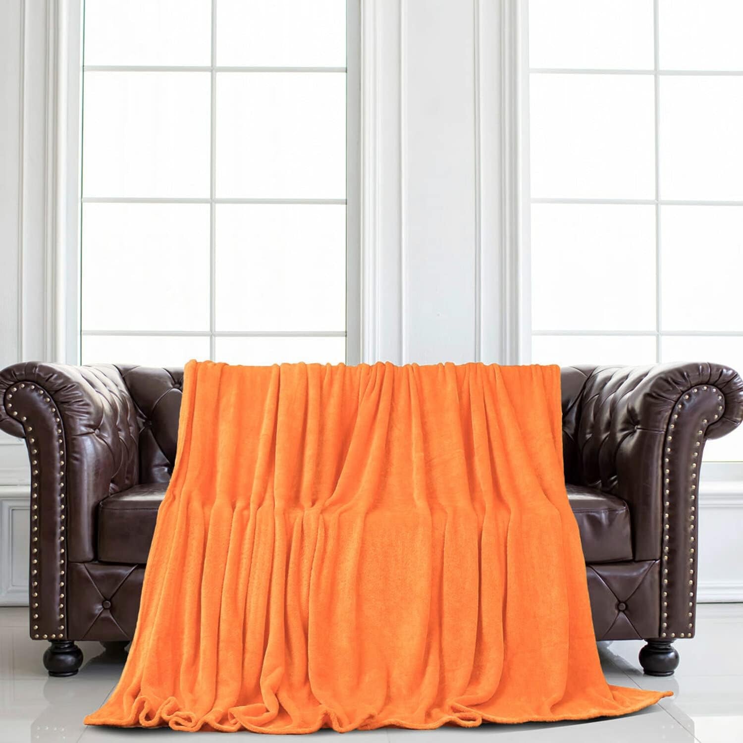 Sourcing Map Cosy pătură cuvertură cuvertură de pat Soft & cald fleece pătură ca canapea pătură Canapea pătură Living și cuddly pătură Pătură de lână din pluș moale catifelat Orange 150X200Cm Paturi si Cuverturi Besuche den uxcell-Store