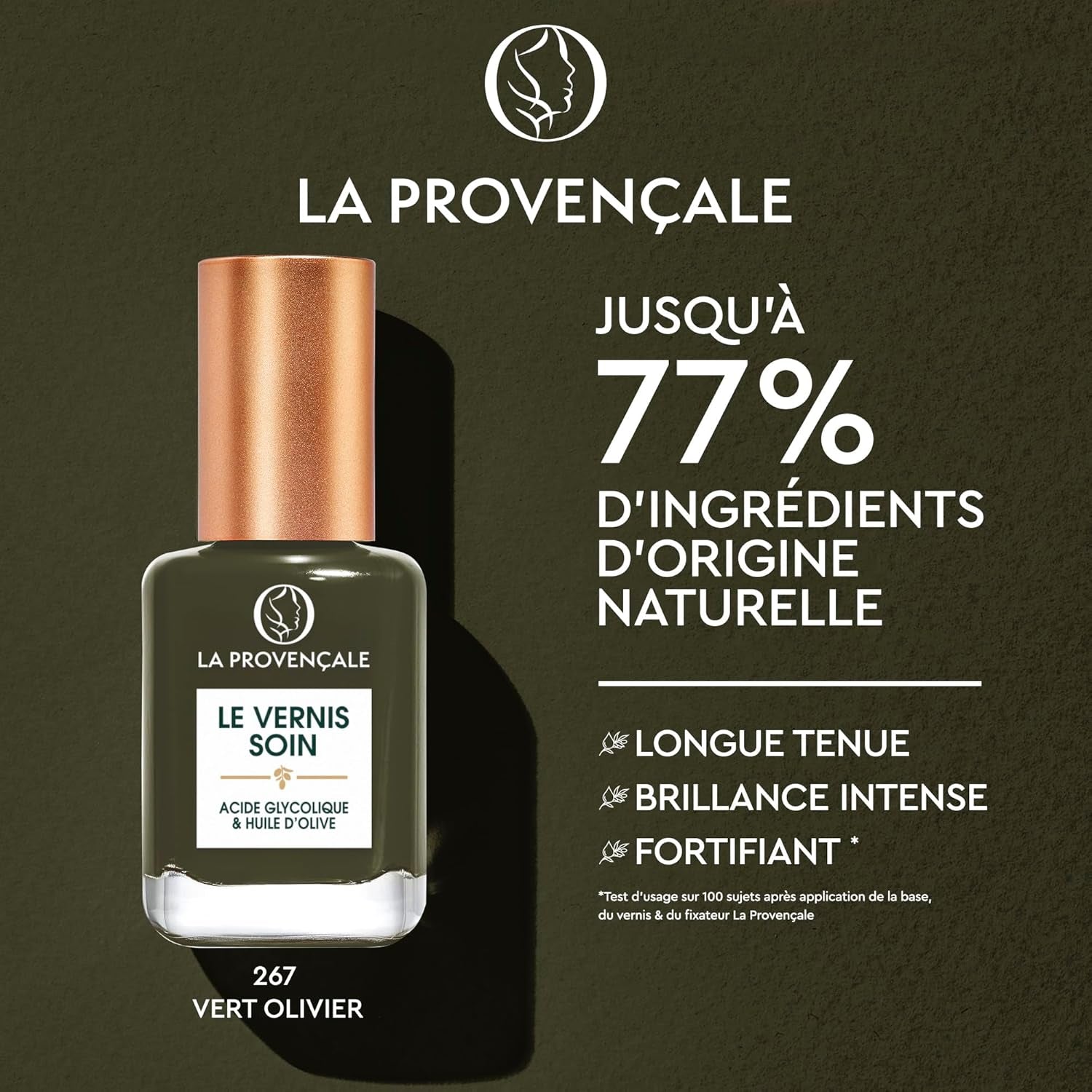Oja Le Vernis Solaire, de lunga durata, verde masline