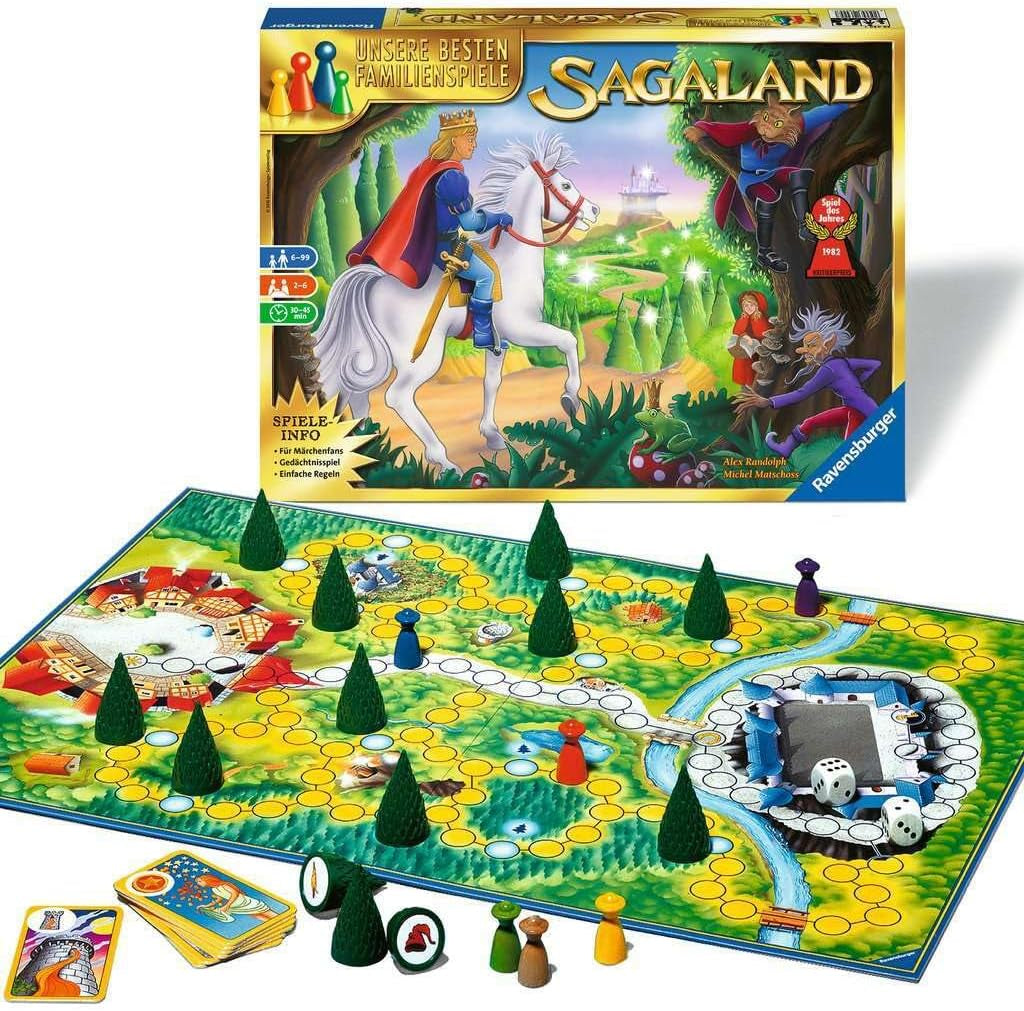 Ravensburger 26424 - Sagaland - Joc de societate pentru copii și adulți, 2-6 jucători, vârste de la 6 ani în sus, Jocul Anului, cele mai bune jocuri de familie