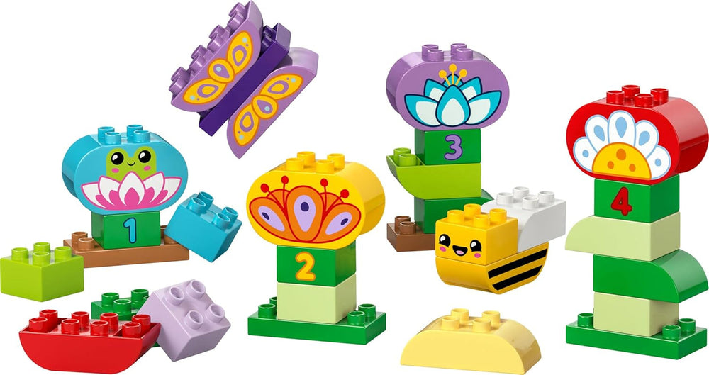 LEGO DUPLO Town Kreativer Blumengarten - Motorikspielzeug für Kinder ab 2 Jahren - Montessori Spielzeug - Lernspielzeug für Vorschulkinder - Garten Spiel für Kleinkinder - Geschenkidee 10444