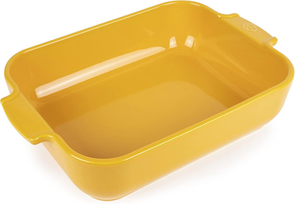 Peugeot Appolia Rechteckige Auflaufform Mit Griffen, Keramik, Schiefer / Grau, 7,2X31X21,7 Cm, Fassungsvermögen: Ca. 2 L, 60060 Matrite si tavi pentru copt Naty Shop Gelbes Safran