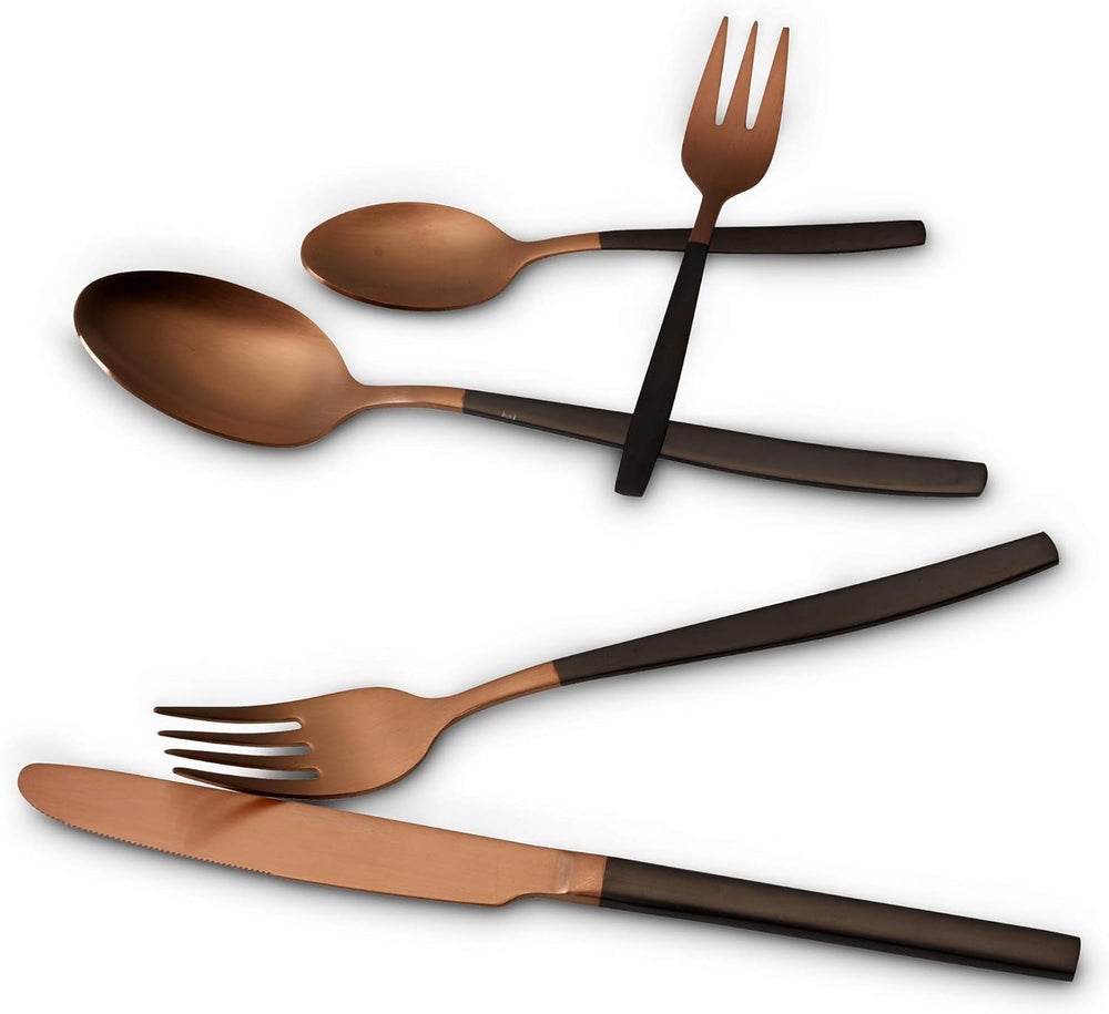 Set de tacâmuri Echtwerk Positano Due-Bronze, Black Edition, 20 piese, 4 persoane Bucatarie Naty Shop